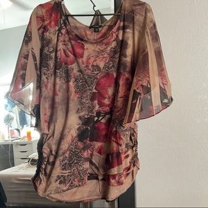 Flower tan top